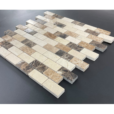 Carreau de mosaïque en pierre naturelle 1 po x 2 po