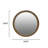 Round Distressed Wood Beaded Wall Mirror-193147820