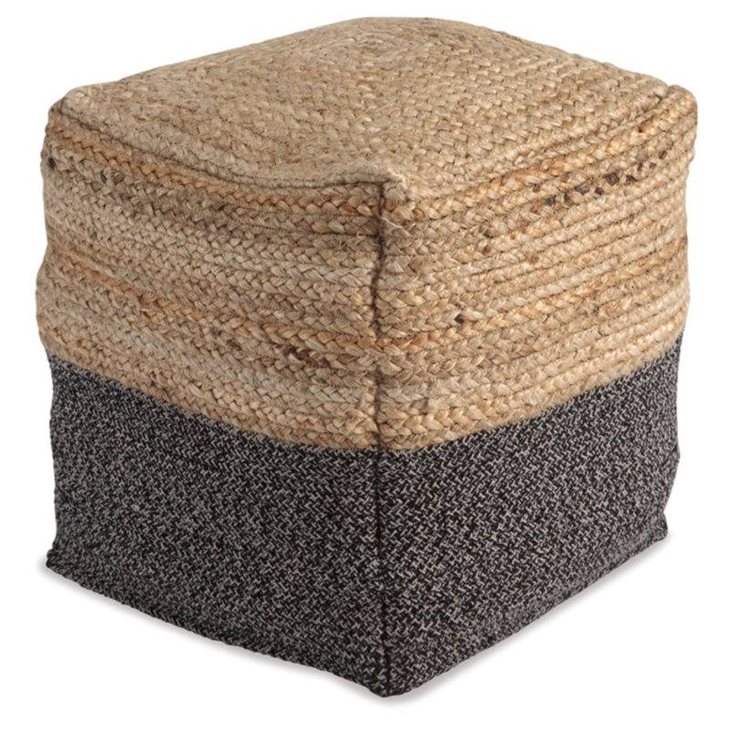 Repose-pieds rectangulaire rayé 17,5 po Amiriya