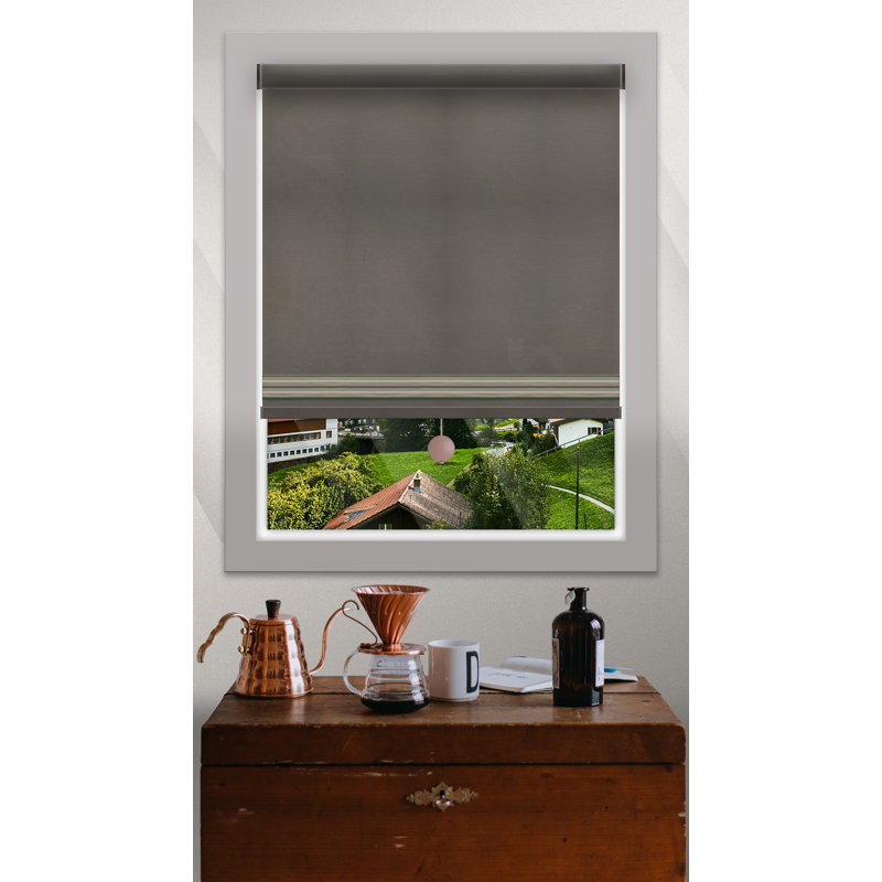 Store roulant obscurcissant Winston Porter, l 52 po x L 48 po, Brun