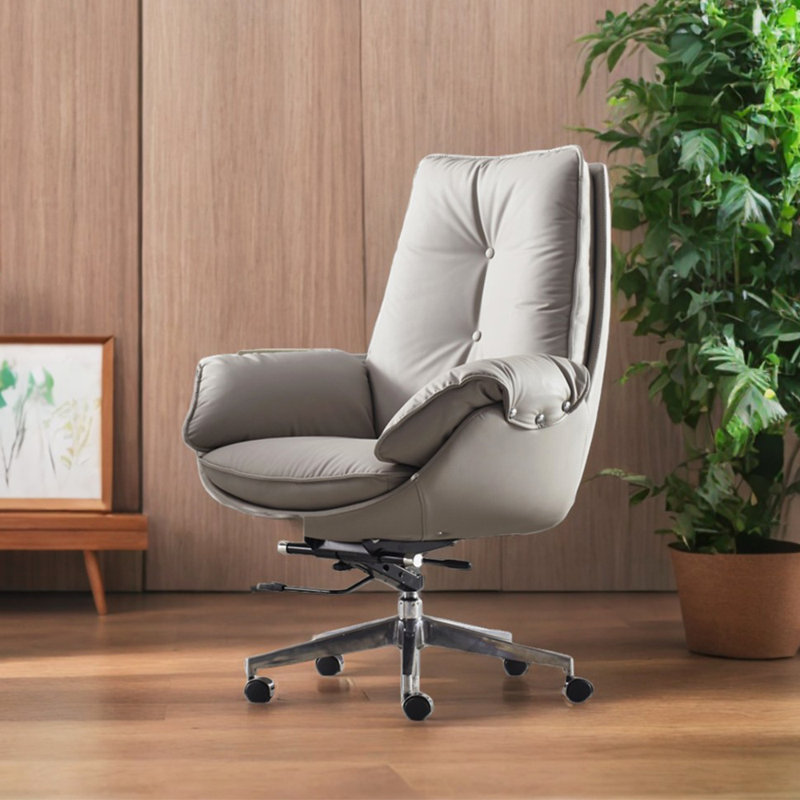 Rotating Office Chair With Adjustable Height Task Chair, Gray