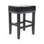  Set of 2 Faux Leather Saddle Counter Stools with Nailhead Trim, Padded Seat, Solid Wood Legs, Modern Design for Kitchen Island, Bar, or Dining Room, Dark Brown-792772663-792772662