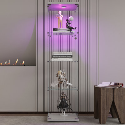 Vitrine à 4 tablettes Leds
