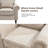 Upholstered Chenille Accent Chair Modern Faux Leather Rolled Armchair-1283050605