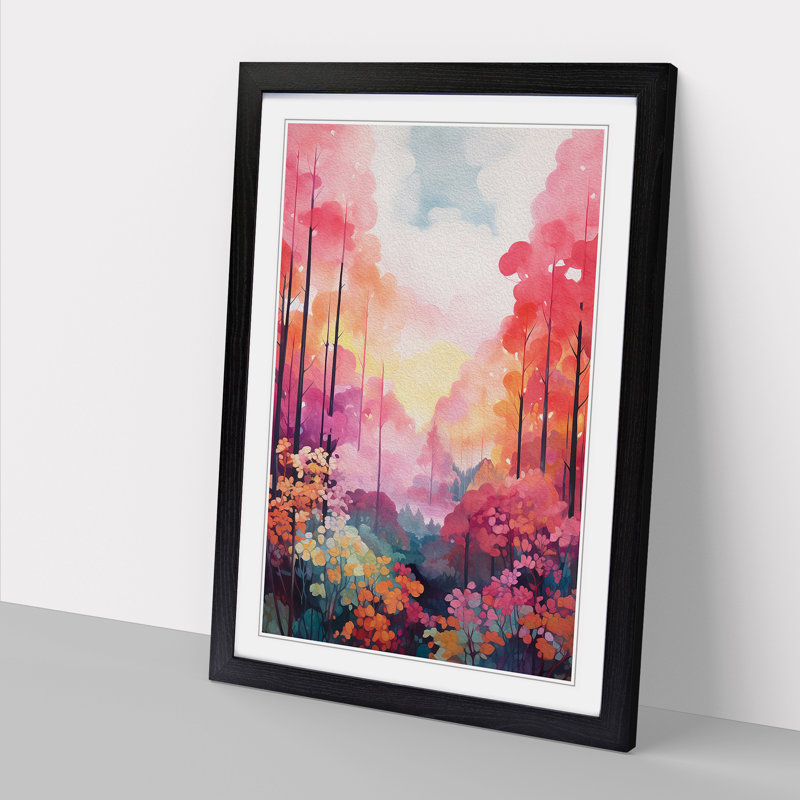 Single Picture Frame Print on Wood, Black Framed, 64cm H x 46cm W
