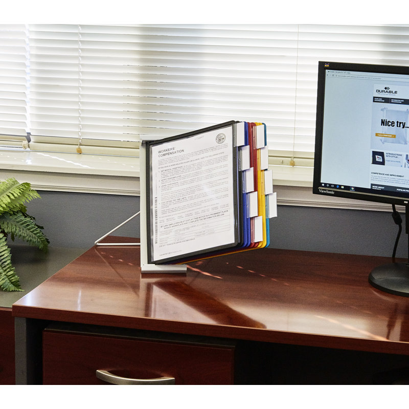 Durable INSTAVIEW 20 Pocket Expandable Desktop Reference System, Assorted