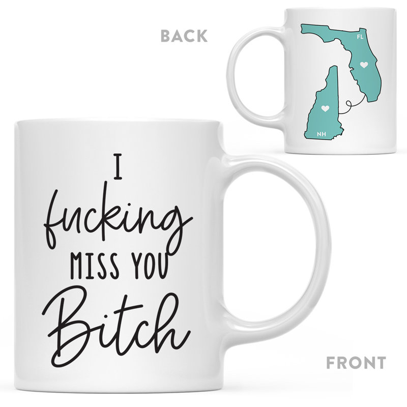 Ceramic Coffee Mug, Florida And New Hampshire