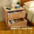 Elara Solid Wood 2-Drawer Nightstand with Carved Wood Grain – Mid-Century Modern Bedside Table for Bedroom or Living Room, 5 Years Warranty-207475874
