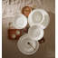 Waterside Atelier Porcelain Dining Set, 12 Piece Contemporary White Tableware Set for 4