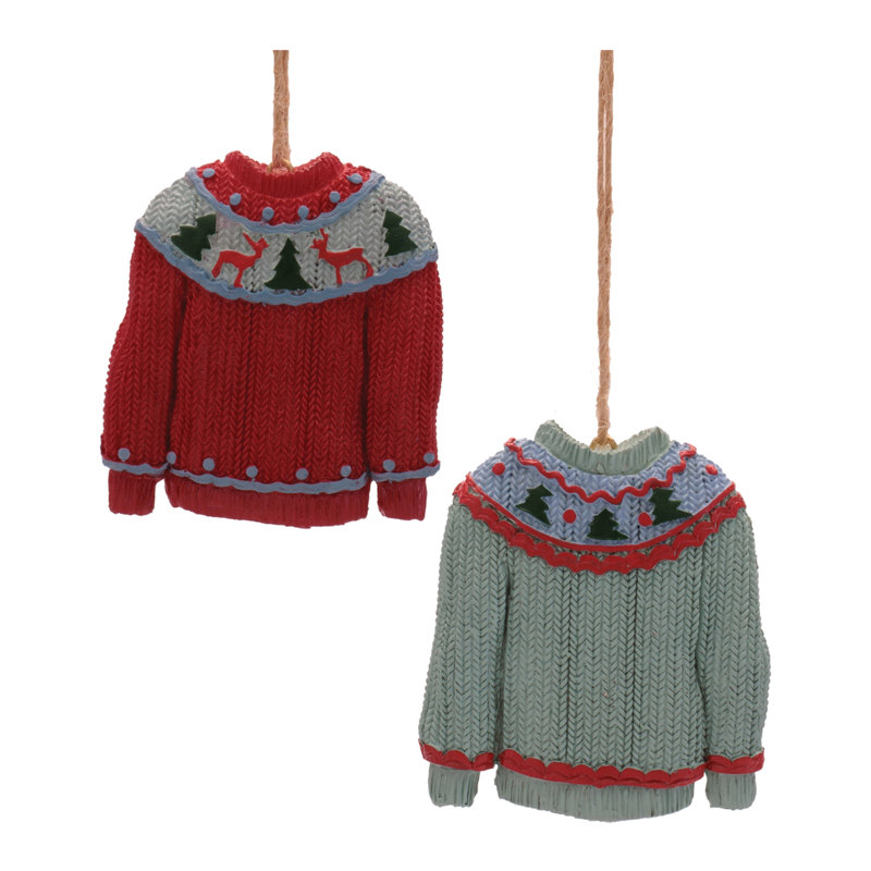 Ornement de chandail de Noël moche (ensemble de 2)