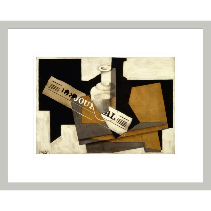 «Le Journal» par Juan Gris, impression giclée sur cadre, 13.47" H x 16.75" W