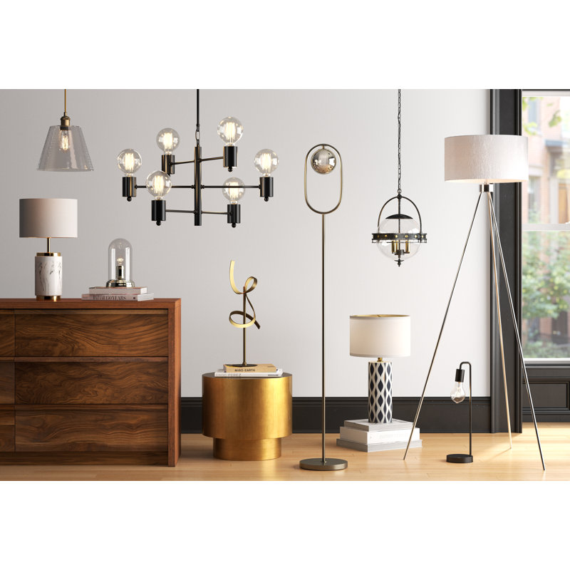Iveta 3 - Light Sliver Brushed Black Sphere Pendant