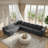 Boneless L-Shaped & U-Shaped Modular Cloud Sectional Sofa with 2 Ottomans, Modern Luxury Corduroy Khaki Couch, Deep Seat Comfy Cloud Couches for Living Room, No Assembly Required-1619187261
