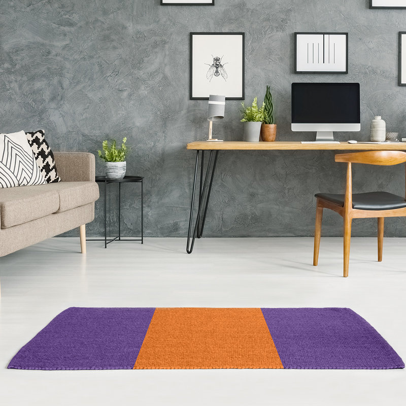 Tapis orange/mauve zone, Rectangle 5 pi x 7 pi