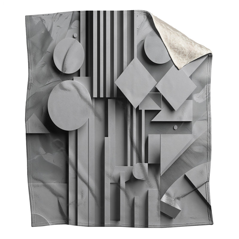 Geometric Shapes Composition Blankets, 50in W x 60in H