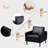 Demaine Faux Leather Armchair-902937781