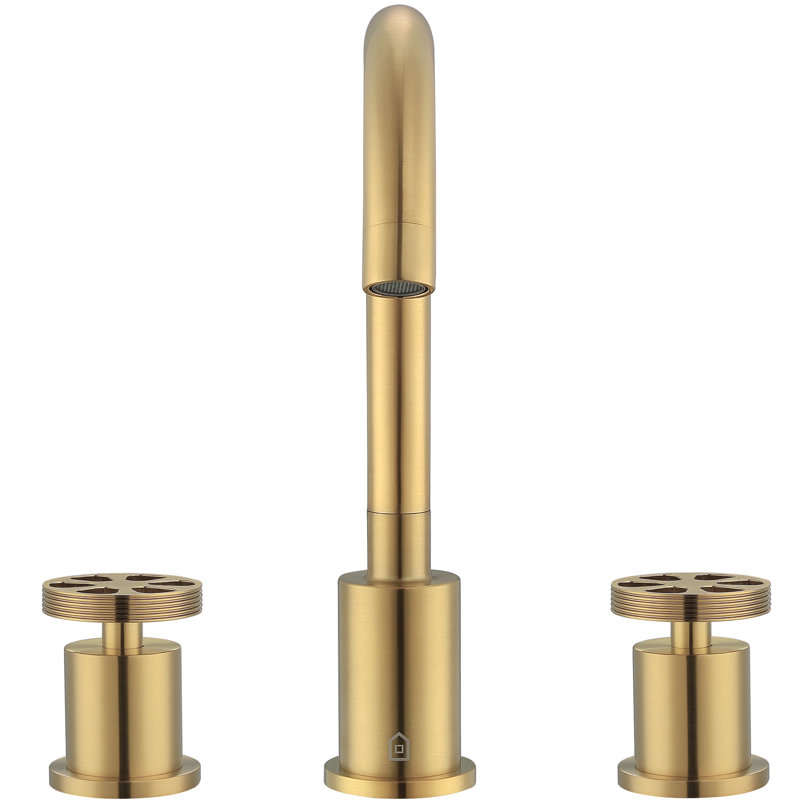 Nova Widespread 2-handle Bathroom Faucet, Brushed Titanium Gold