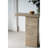 Cream Square Coffee Table with Pedestal Base