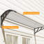 Outsunny 110cm W x 60cm D Retractable Door / Window Awning