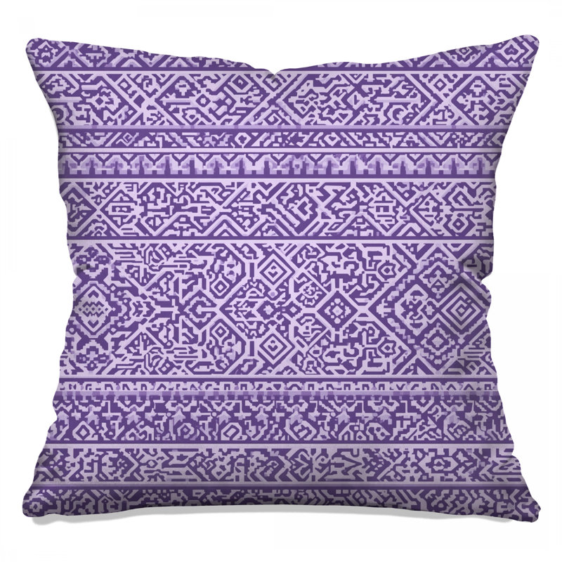 Coussins mauves à double face mauve, 16 x 16 pouces