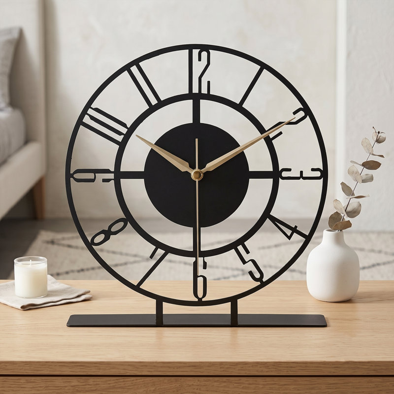 Metal Skeleton Tabletop Clock