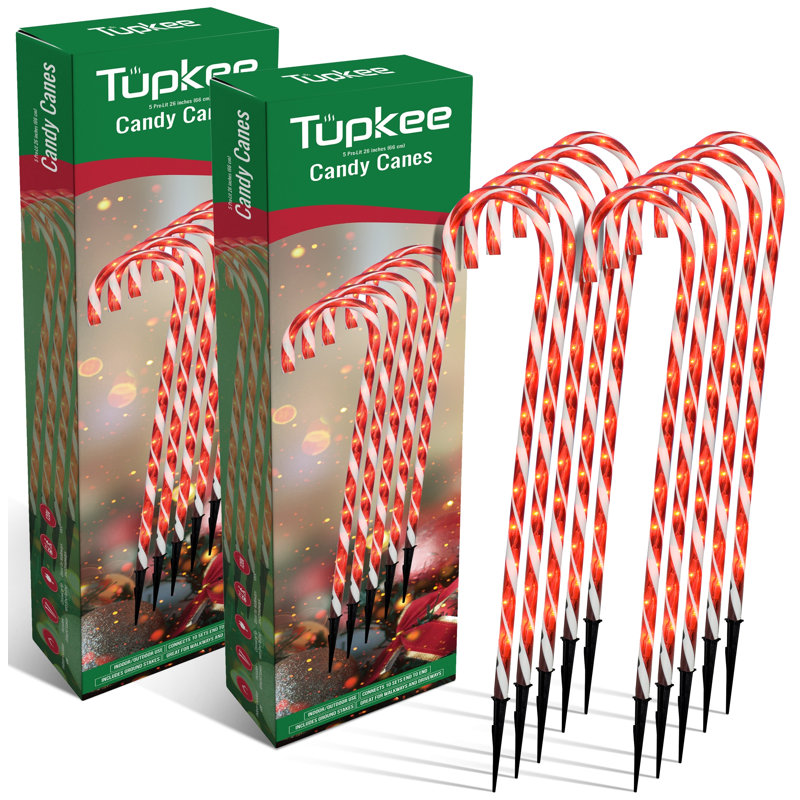 Lumières de sentier de Noël 5 lumières, Paquet de 2 (10 lumières)