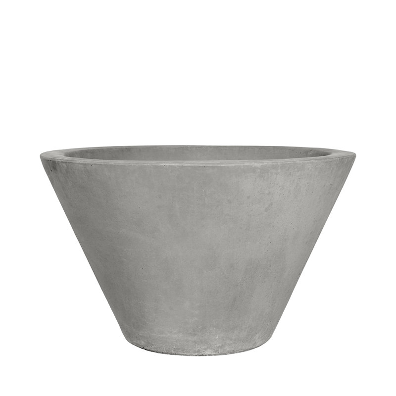 34.5 in. Strobile Planter - Natural Finish - Grey