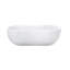 Lavabo de salle de bain en marbre blanc, hauteur de 7,1 pouces, conception semi-polie et élégante, ondulé naturel, 14,2 de large, pré-percé pour une installation sans effort