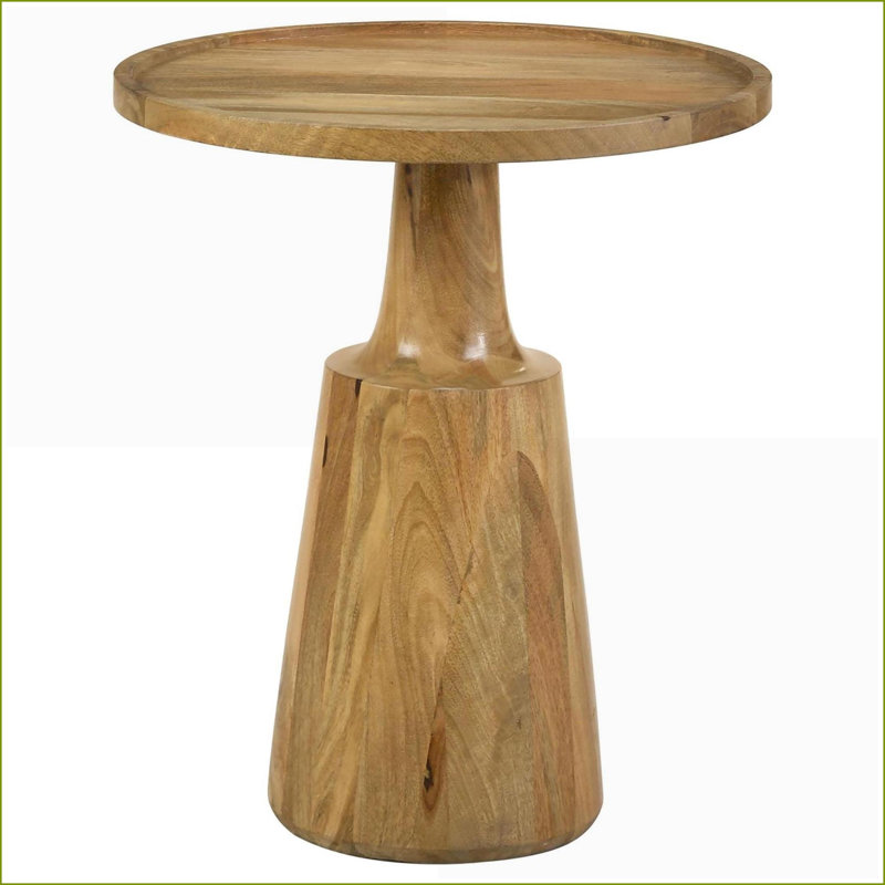 Table d'appoint à piédestal, Brun