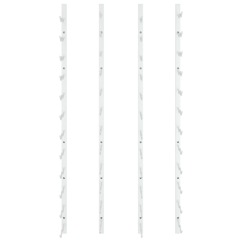 Blackburn 24 Bottle Wall Mounted Wine Bottle Rack, White, 22,5 x 2,5 x 116 cm
