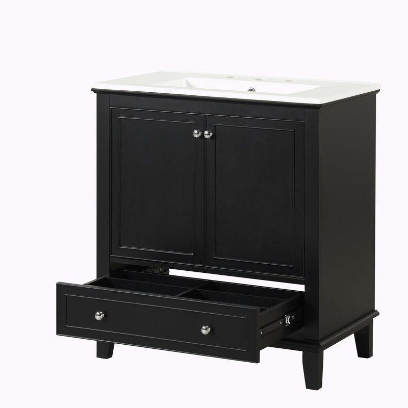 Shamore 30'' Single Bathroom Vanity with Ceramic Top