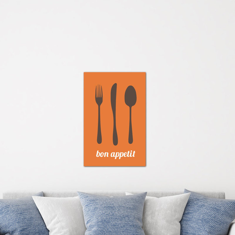 " Bon Appetit " by Unknown Artist, 40" H x 26" W x 1.5" D, No Mat, Wrapped Canvas