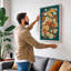 Teal Abundance Botanical 1 Piece Wrapped Canvas Wall Art-559603571-559603579