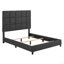 Lit plateforme tapissier grand format carrés