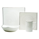 Red Vanilla Orbit 16 Piece Bone China Dinnerware Set, Service for 4