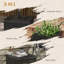 Base de parasol d'extérieur 3-en-1 Outsunny (table basse incluse, sans chaises)-1767929768