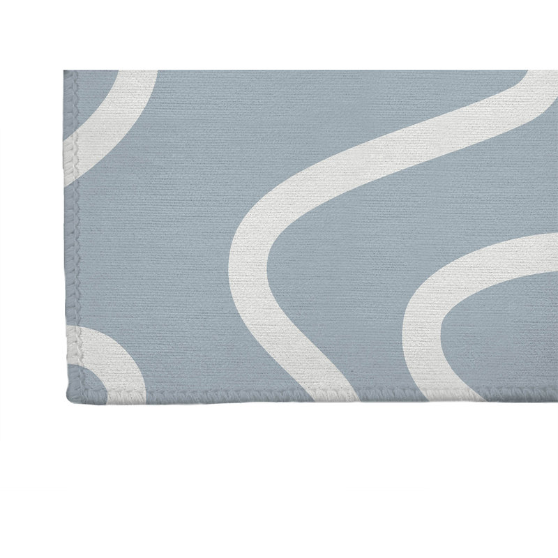 Squig Non-Slip Outdoor Rug, Runner 2'6" x 8'