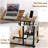 Adjustable C Table With Charging Station, Tiltable Desk C Shaped End Table For Couch, Over Bed Table With Wheels Adjustable Height, Hospital Table Laptop Stand Drawing Desk, Rustic Brown