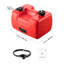 Boat Fuel Tank, 3.17-Gallon/12-L Marine Outboard Transfer Tank, Transfer Tank with 9.8ft Hose, Gauge for Outboard Engine, Yacht, Fishing Boat, Deck, Red