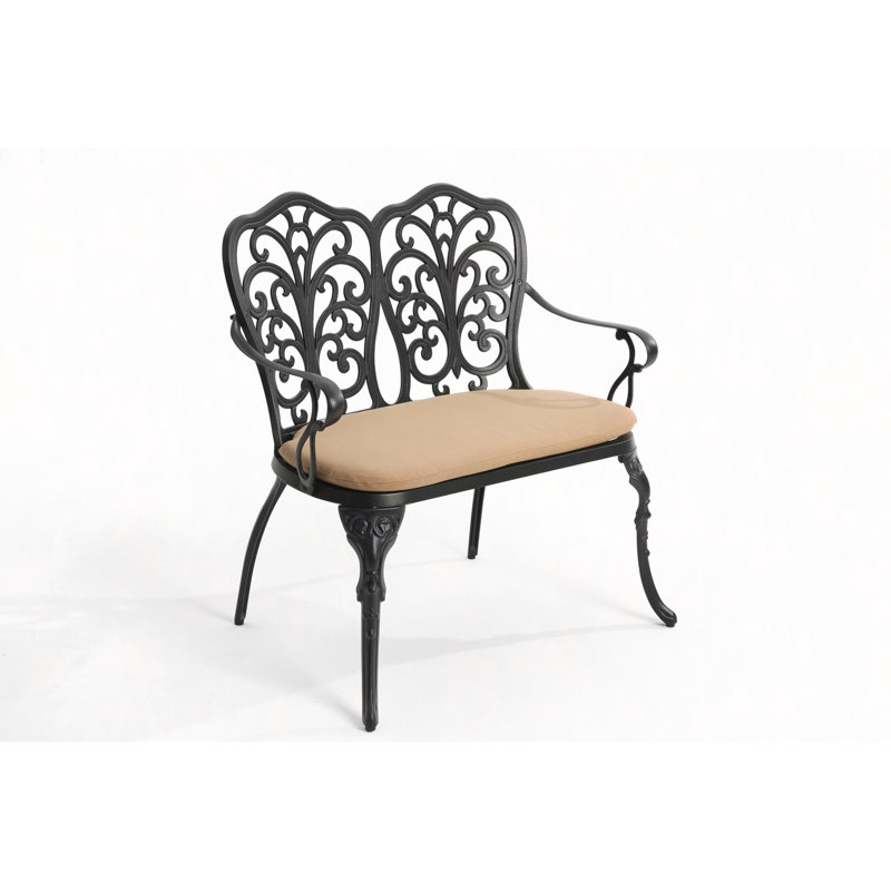 Banc en fonte d'aluminium avec coussin