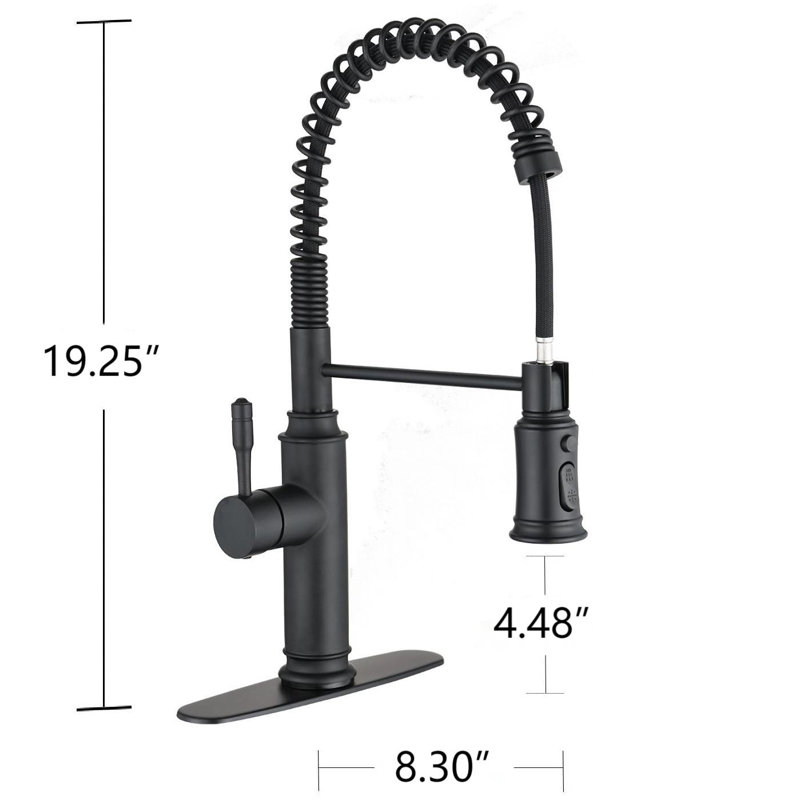 KISRAIS Pull Down Touch Kitchen Faucet, Matte Black