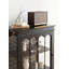 Présentoir 45,08 "en bois massif noir standard et armoires en porcelaine