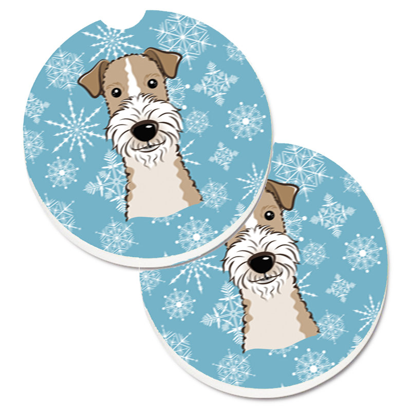 Sous-verre de voiture de neige, Fox-terrier à poil dur