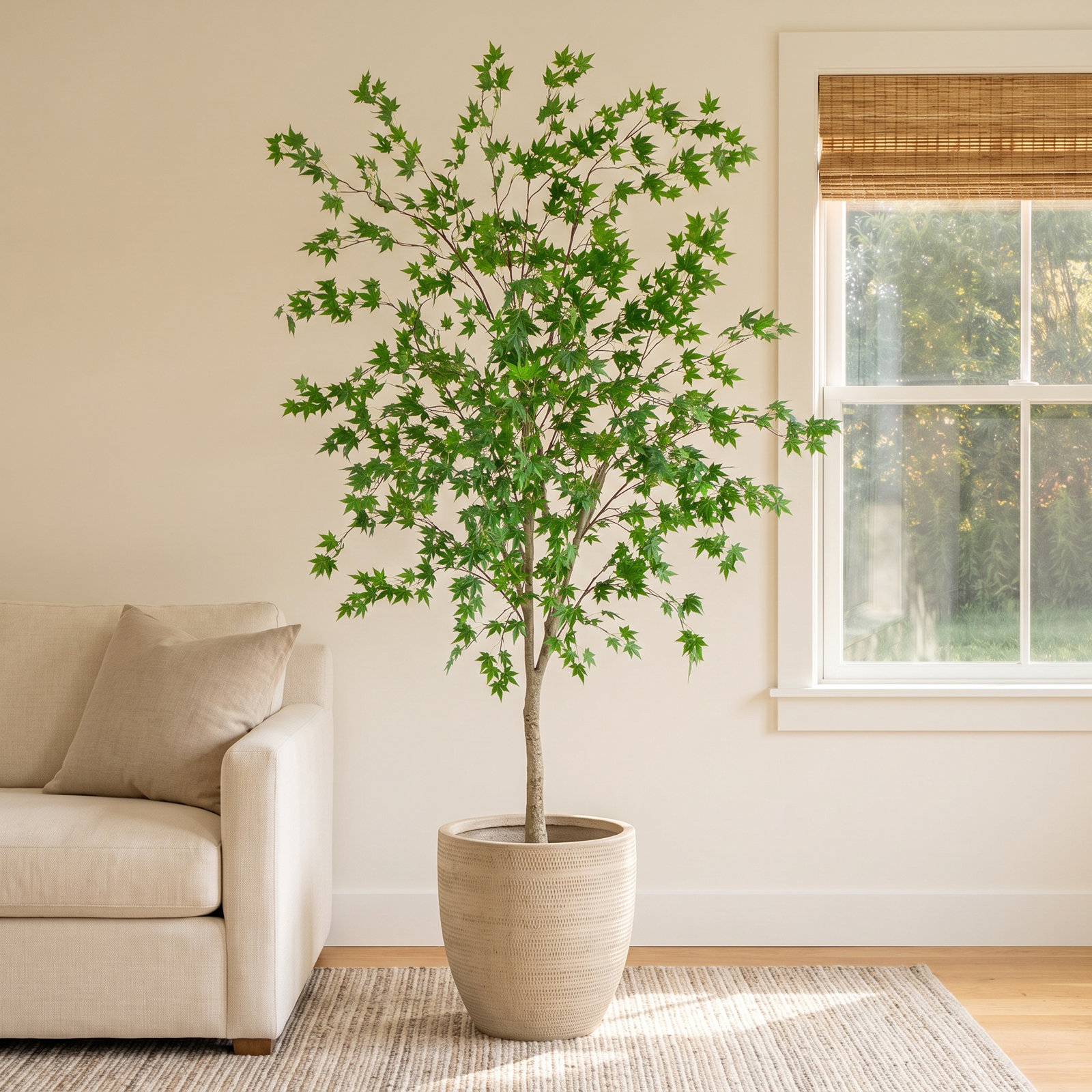 96'' Faux Maple Tree in Pot Liner