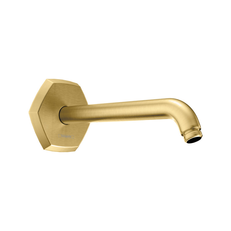 Hansgrohe Showerarm, 9"  4-Inch Transitional  Showerarm In Polished Nickel, 04826830, For  Products, Brushed Gold Optic