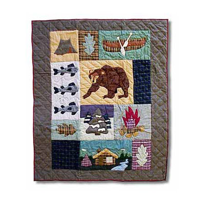 Cabin Quilted Throw Blanket