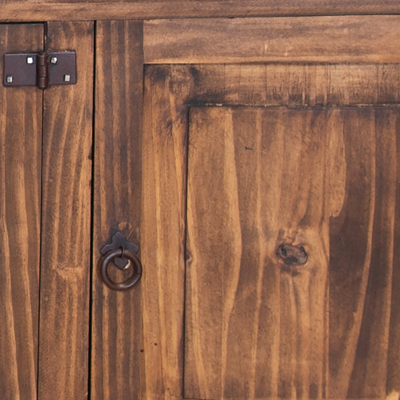 Meuble télé Medio Hacienda, H 35 po x L 72 po x l 17 po, Brun