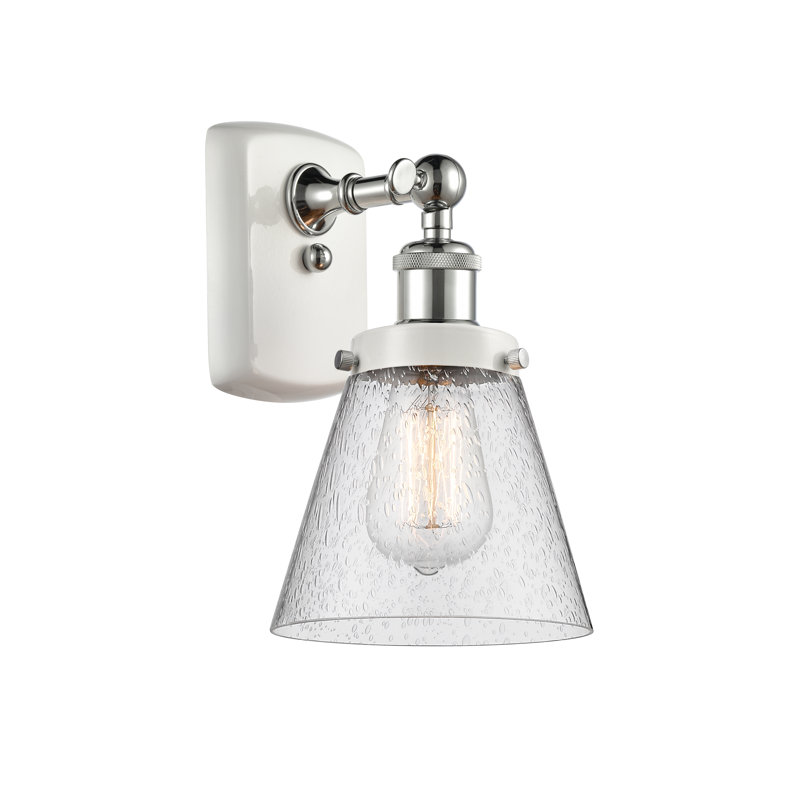 Applique murale 1 lumière 6 "Ballston Urban Cone, Blanc mat, Bronze frotté à l'huile, DEL