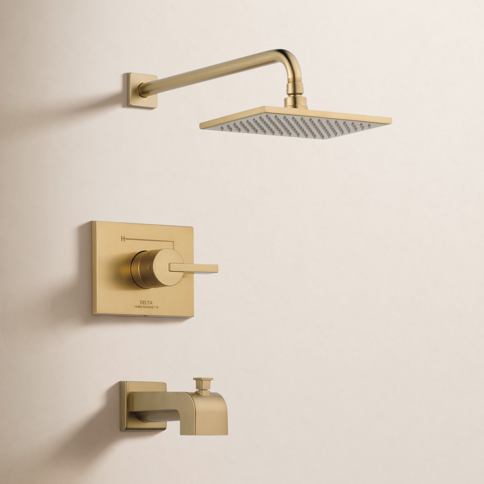 Vero Pressure-Balanced Tub and Shower Set, Brilliance Champagne Bronze