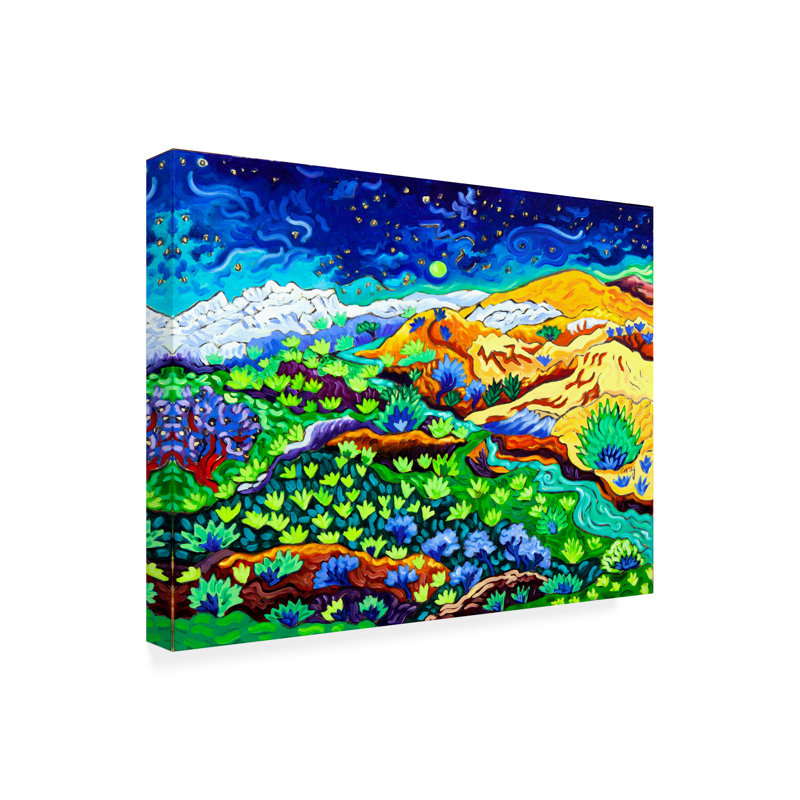 Western Starlight par Cathy Carey - peinture sur toile tendue, H 24 po x l 32 po x P 2 po